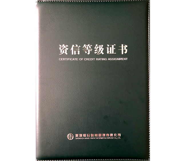 资信等级证正面